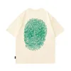 WHOSIS Men T-shirt designer T-shirt summer pure cotton print fingerprint short sleeve Women trendy couple street clothing