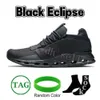 Correr Cloudnova Nuevo en zapatos Hombres Mujeres Diseñador Zapatillas de deporte Negro Eclipse Demin Ruby Eclipse Rose Hierro Nubes Hoja Plata Naranja Triple Whit