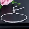 Altri braccialetti S0143 Vinci gioielli creativi a mano squisita Micro-inset zircone lucido Bracciale curvo a fila singola Consegna goccia regolabile Otm1H