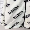 Diseñador Blenciaga Balegiaga 23ss versión alta B familia otoño unisex pareja moda lana esponjosa chaqueta de cintura plisada