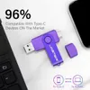 USB Flash-enheter Type-C USB PILPLE PURPLE USB Flash Drive 64 GB OTG Key Chain Pen Drive High Speed ​​Pendrive för mobiltelefon 32 GB gratis anpassning