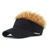 Ball Caps 2023 Baseball Cap with Spiked Hairs Wig Baseball Hat with Spiked Wigs Men Women Casual Concise Sunshade Adjustable Sun Visor YQ240117