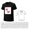 Confezione di adesivi per canotte da uomo Origami farfalla rossa con fiori. T-shirt Anime camicetta magliette da uomo grafica