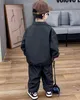 abiti firmati per bambini ragazzo Set di abbigliamento tuta Tilt cerniera giacca giacca a vento strisce pantalone cappotto per bambini