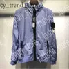 Stones-Island-Jacke, neue Oberbekleidung, Designer-Compagnie CP-Abzeichen, Reißverschluss-Hemdjacke, lockerer Stil, Herren-Top, Oxford, atmungsaktiv, tragbar, Stones-Kapuzenpullover, Grapestone 54