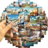 50pcs-Pack Avrupa Landmark Stickers Bagaj Su Şişesi Dizüstü Bilgisayar Otomobil Planlayıcısı Scrapbooking Telefon Mac Kapı Duvar Çıkartmaları