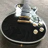 Anpassad butik en bit nacke Peter Frampton Black Electric Guitar, 3 -delad pickup, Rosewood Fingerboard, guldhårdvara, gratis frakt