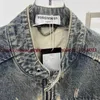 Giacche da uomo Jeans patchwork in denim tinto in massa Giacca con cerniera Uomo Donna Abbigliamento vintage in denim di migliore qualità Coatephemeralew