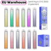 Vapeurs de stock de l'UE desechables Jam King CKS 3500 Puff E Cigarette 6ml Pod Crystal Vape Pen 2% 3% 5% Nic 650mAh Batterie Rechargeable Mesh Coil Chinese Vape Factory vs Puff 2800