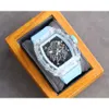 Fantástico diseñador Mecánico R i c h a r d Lujo Super estilo Relojes de pulsera masculinos RM055 TX31 Movimiento mecánico automático Reloj impermeable Espejo de zafiro