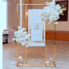 4 PCS Fer Cadre Arc De Mariage Arche Décoration Panneau De Bienvenue Panneau D'affichage Décors Cadre En Métal Fleurs Plinthes Dessert Table Ballons R2712171