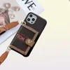 Carte de concepteur poche portefeuille officielle caisses de téléphone de téléphone à main