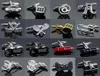 18 style Mix Cufflinks simple Stainless steel Christmas beard dice Racket pen Cuff Links for mans Wedding business gift13420741