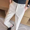 Navy Mens Suit Pants White Black Trousers Gray Khaki Pantalones Hombre Fashion Slim Male Pant 28 29 30 31 32 33 34 36 240117