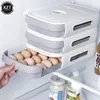 Штабелируемая подставка для яиц, ящик для хранения, автоматический прокатный холодильник, органайзер для яиц, компактный контейнер для кухни 240116
