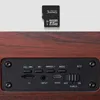 مكبرات صوت رف الكتب الصوتية الخشبية Soundbar Bluetooth Music System Acoustic System 20W Hifi Stereo Music LED عرض مكبر صوت في الهواء الطلق مع راديو FM