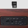 Kitaplık hoparlörler ahşap ses çubuğu bluetooth hoparlör müzik akustik sistem 20w hifi stereo müzik çevresi LED ekran FM radyo ile açık hava hoparlör