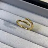 Любовные кольца для женщин, кольцо с бриллиантом, дизайнерские украшения для ногтей на безымянном пальце, модная классическая титановая стальная полоса, золото, серебро, розового цвета