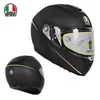 Capacete de motocicleta Agv aberto de rosto inteiro Capacete leve de fibra de carbono para homens e mulheres que montam capacete de motocicleta antiembaçante para todas as estações Universal H3BC