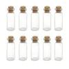 Bouteilles 10pcs 1 / 2.8cm Mini bouteille en verre petit petit pot de liège clair souhaitant bouchon cadeaux transparents