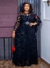 Vestidos de gasa de manga larga para mujer, bata africana con estampado Dashiki, Abayas de Dubái, vestido de fiesta de boda y cumpleaños, ropa de primavera 2024 240116