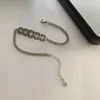 Link Bracelets Foyuan Silver Color Korean Edition 레트로 만든 오래된 청동 동전 팔찌 네트워크 빨간 작은 장식품 간단한 보석