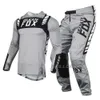 Delicate Fox Gear Set Motocross Jersey Pants Enduro Combo MX BMX DH Dirt Bike Outfit ATV UTV Off-Road Suit Moto Cross Grey Kit