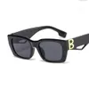 Sunglasses Burbrerys Designer Sunglasses 2024 New Fashion Women's Sunglasses Personality b Ins Rectangular frame sunshade glasses