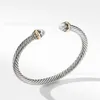 디자이너 David Yumans Yurma Jewelry Bracelet XX 인기있는 5mm 팔찌 트위스트 스레드 오픈 핸드 피스