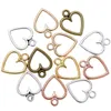 14*11mm Heart Heart Charms Diy Diy Jewelry Hehents Healents Alloy Hallow Love Neckleace Making Accessories KC Rose Gold Silver Bronze Color
