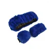 Steering Wheel Covers 3pcs/Set Fluffy Auto Car Plush Cover Kit Lever Hand Brake Soft Wool Winter Warm Interior Accessory