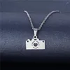 Pendant Necklaces Vintage Camera Necklace Long Chain Punk Jewelry For Women Man Chains Friendship Gifts