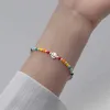 Bracciale a catena in argento sterling 925 con perline arcobaleno Bracciale con nuvoletta orsetto carino Bracciale da donna con temperamento moda vintage