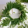 Flores decorativas 6 uds ramas de pino de Navidad rama planta Artificial plantas falsas DIY adornos de árbol de Navidad decoración de corona