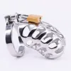 SODANDY Small Chastity Device Metal Male Belt Stainless Steel Cock Cage Penis Ring Locking Bondage Sex Products For Men 240117