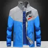 Men's Jackets Printemps automne marque hommes gris vestes Patchwork mode manteaux mâle décontracté mince col montant Bomber veste hommes pardessus T240117