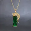 14K Yellow Gold Real Natural Emerald Necklaces Women Silver 925 Jewelry Pierscionki Bizuteria Emerald Gemstone Pendant Necklace 240117