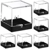 Jewelry Pouches 12 Pcs Mineral Standard Display Box Transparent Specimen Case Coin Square Container Plastic
