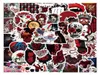 50 шт./лот, классические классические темно-красные темно-красные готические панк-наклейки в западном стиле, граффити, наклейка для ноутбука, скейтборда, автомобиля, детский подарок, игрушка Collec7005067