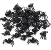 Useful 50pcs 214cm Plastic Black Spider Halloween Decoration Festival Supplies Funny Prank Toys Decoration Realistic Prop3154717