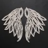 Exaggerated Oversized Wing Drop Earrings Dinner Jewelry for Women Crystal Irregular Big Dangle Accessories 240116