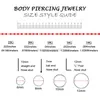 20st/Pack 925 Sterling Silver Nose Piercing 2 mm Multicolor Nose Studs Straight Pin Nostril Smycken 240117