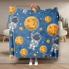 Tapisseries Planet Cartoon Flanell Filt Astronaut Digital tryckt tupplur för barn ADT Air Conditioning Soffa Er Drop Delivery Otpts