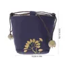 Ensembles de thé 1PC motif Lotus sac de théière de voyage portable pochette de rangement d'articles de thé en porcelaine