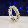 S 스털링 실버 크로스 풀 다이아몬드 반지, 가벼운 럭셔리, 우아한 interweving, Instagram 시리즈 인터넷 유명인 라이브 브로드 캐스트