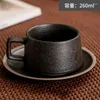 Canecas Japonês Retro Simples Cerâmica Xícara de Café e Pires Conjunto Criativo Água Matte Esmalte Leite Chá da Tarde