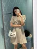 Designer Basic & Casual Dresses Miu French style polka dot dress women's 22 spring and summer style temperament lady Chiffon short skirt with a slim waist BO2D