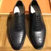 Zapatos de vestir Yinshang Hombres Masculino Cocodrilo Vientre Formal Oficina de Negocios Reunión