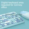 Tangentbord Small Fresh Macaron Color Wireless Keyboard och Mouse Set Girls Lovely Chocolate Silent Infinite Color Keyboard J240117