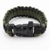 Charme pulseiras mix cores pára-quedas cabo de emergência paracord acampamento com fivela de apito esportes ao ar livre pulseira jóias